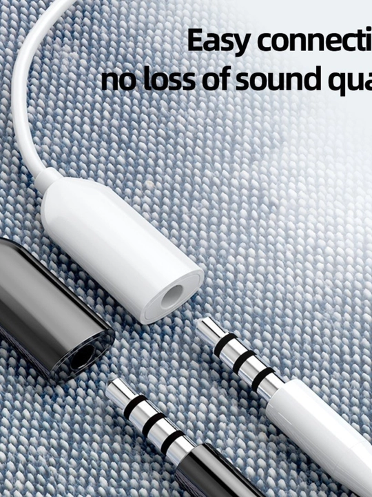 Uch kirishli OTG adapter,  Apple + Android + Type-C, Apple USB-C dan 3.5 mm ga o‘tkazgich