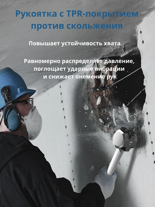 2/3/4-фунтовый восьмигранный молоток со стекловолоконной рукояткойHYUNDAI