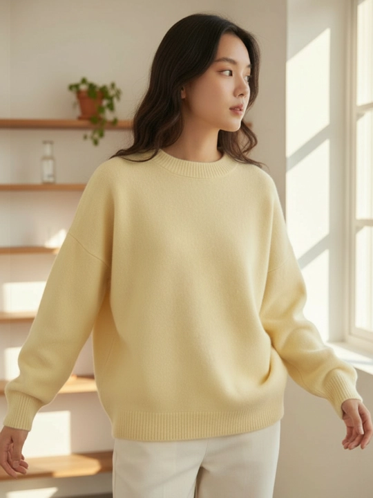 Svitеr ayollar uchun toqilgan ELLY FASHION oversize, iliq