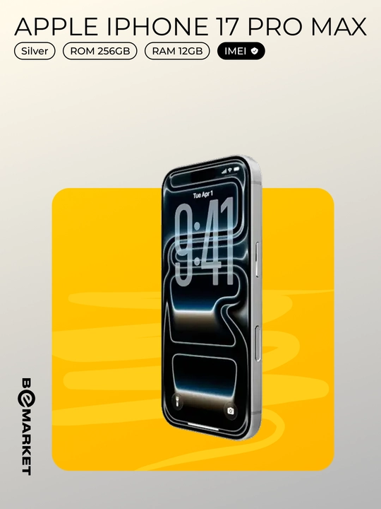 Apple iPhone 17 Pro Max 256GB, SIM + eSIM, IMEI ro‘yxatdan, 1 yil kafolat