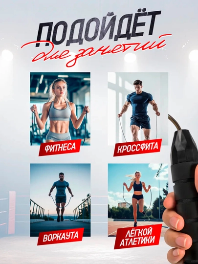 Metall arqon va podshipnikli fitnes va boks uchun tezkor sport arqonchasi