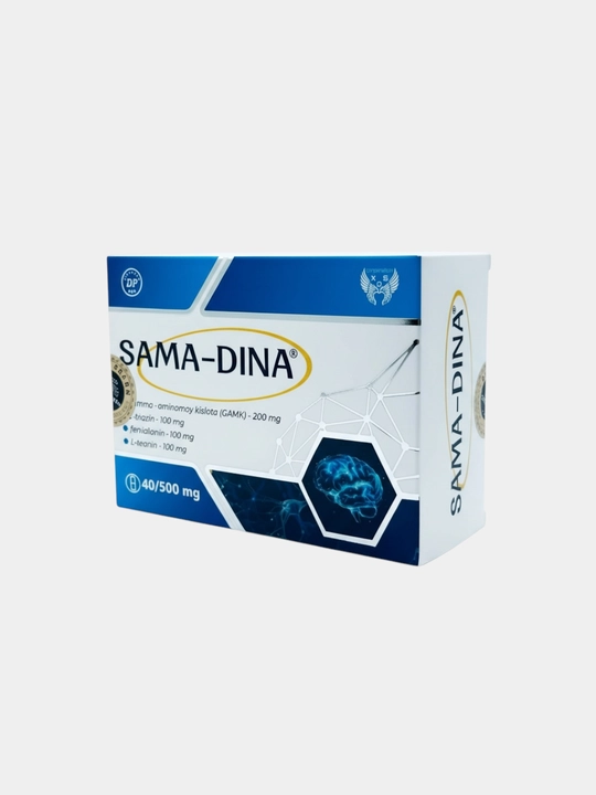 Sama-Dina 500 мг 40 капсул — спокойствие, ясность ума, поддержка нервной системы