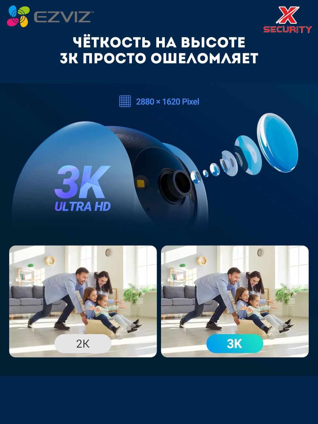 EZVIZ C6N G1 -5mp yangi avlod Wi-Fi va burilish va qiyalik bilan aqlli uy kamerasi