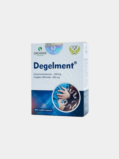 Degelment 500 мг 60 капсул — очищение организма, антипаразитарная поддержка, иммунитет - 