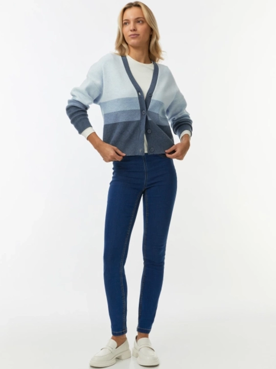 Denim ayollar jinsi shimlari, baland belli