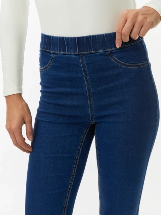 Denim ayollar jinsi shimlari, baland belli