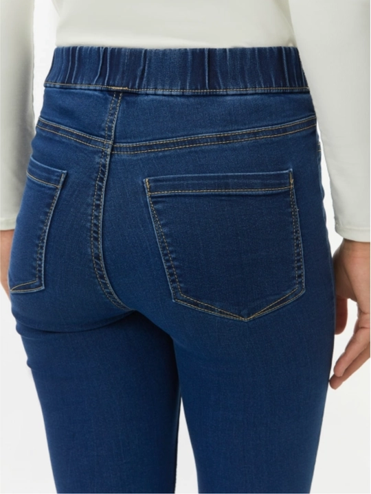 Denim ayollar jinsi shimlari, baland belli