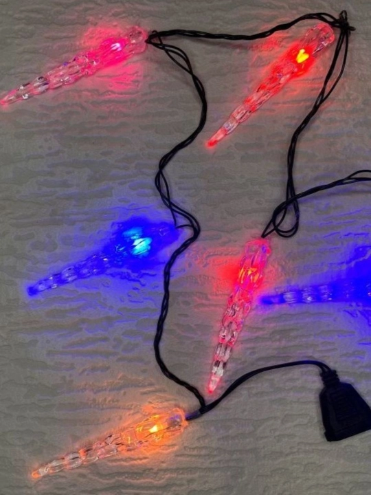 LED figura girlyanda 3, 6, 10 m, 4 xil shakl