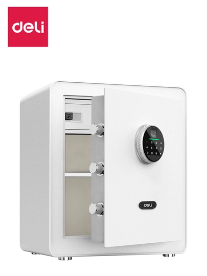 Сейф 20 кг H450*W380*D320 с отпечатком, белый ET634 Deli, 634-ET — DFDELI-634ET
