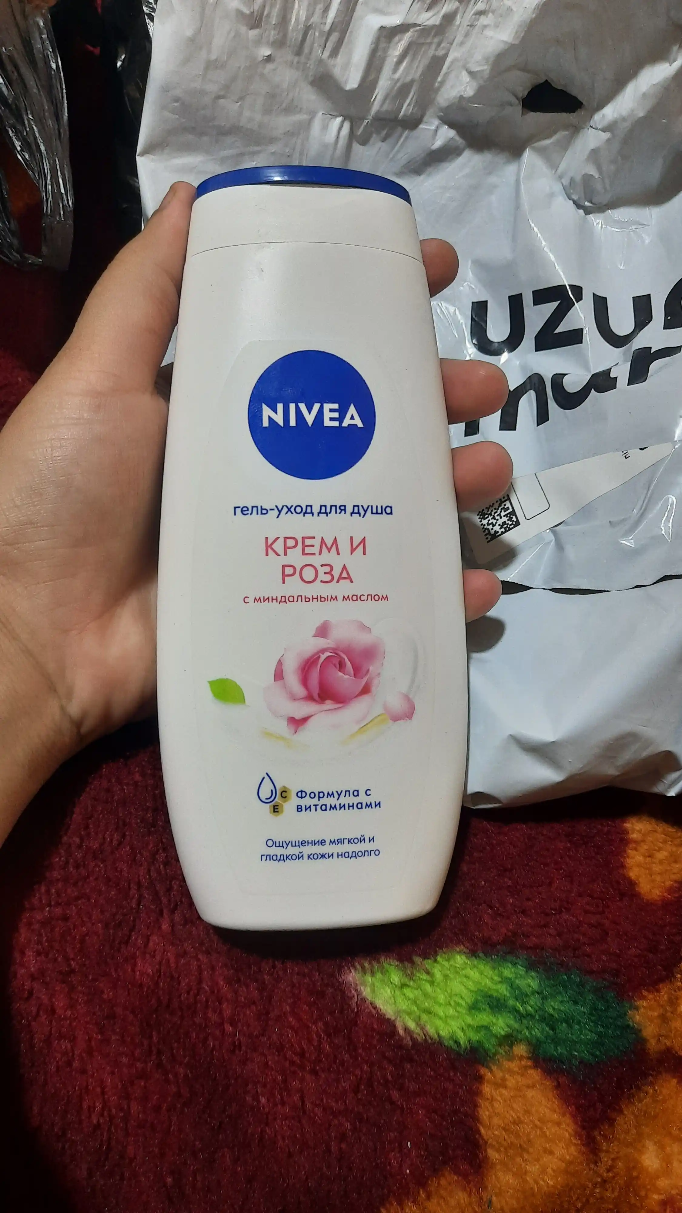 Крем-гель для душа Nivea, крем и роза, 250 мл