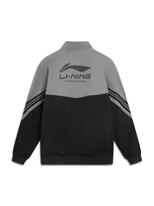 Li-Ning Мужская куртка повседневная, лёгкая, удобная, на молнии, со стойкой