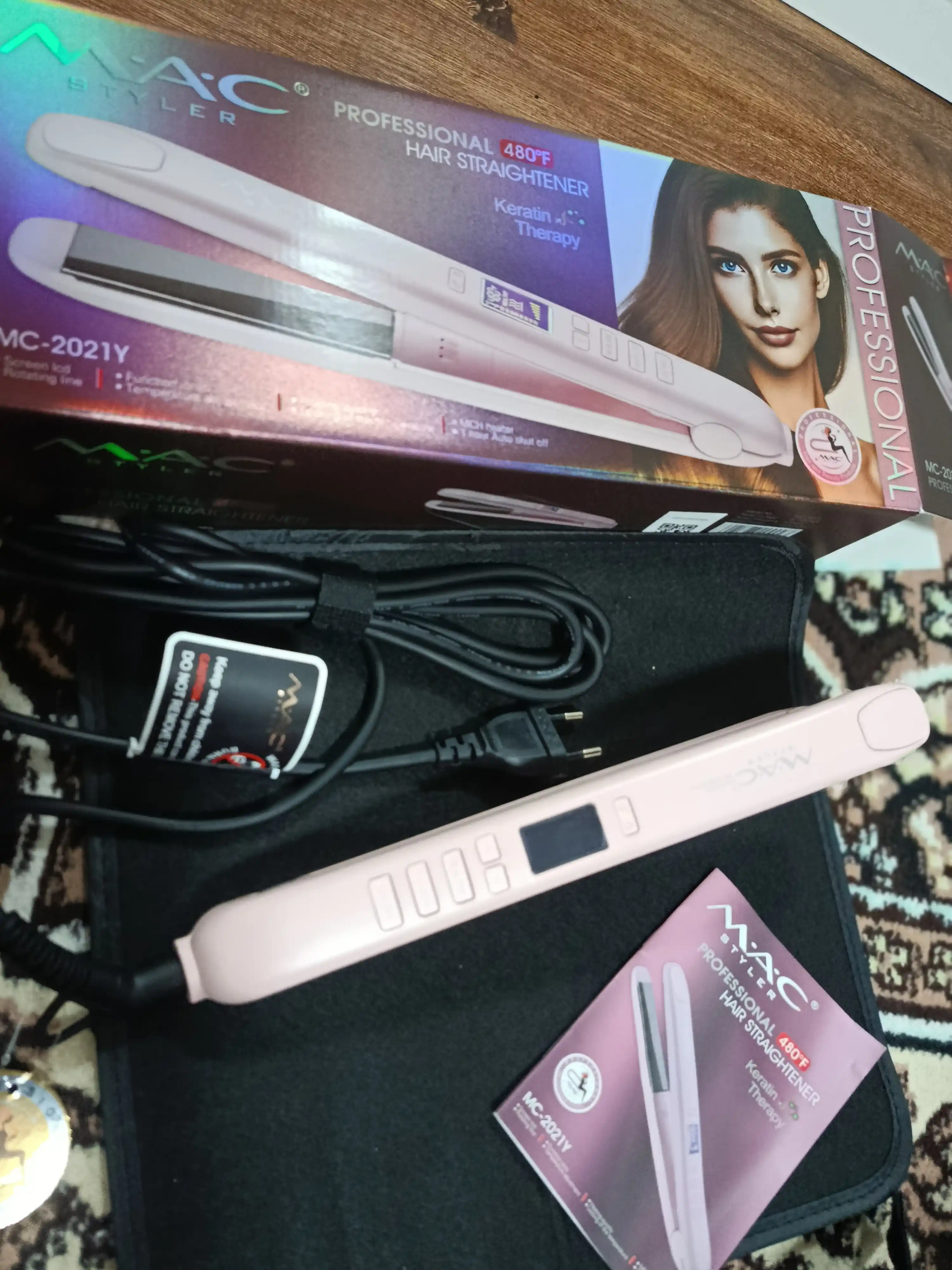 Professional soch tekislovchi dazmol MAC Styler MC-2021 Titan, LCD displeyli
