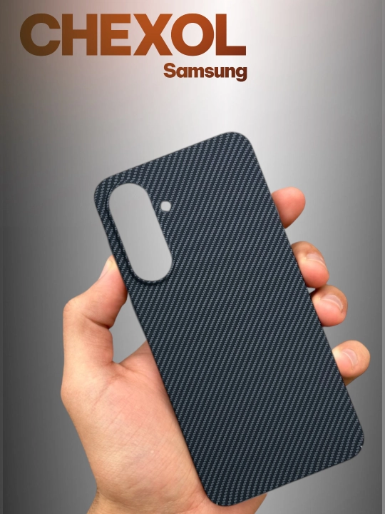 Карбоновый чехол для Samsung A25, A56, A16, A13, A34, A26, A35, A14, A17, A51, A07, A32, - 