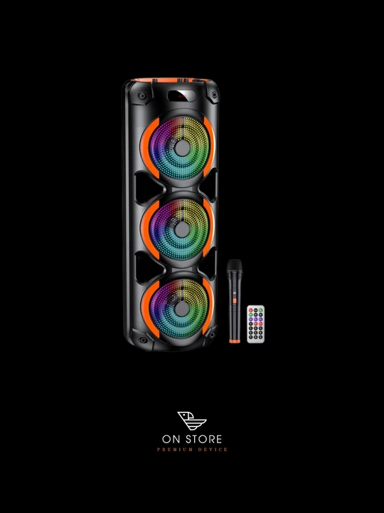 Портативная колонка KAKUSIGA KK-8302 с RGB-подсветкой и микрофоном