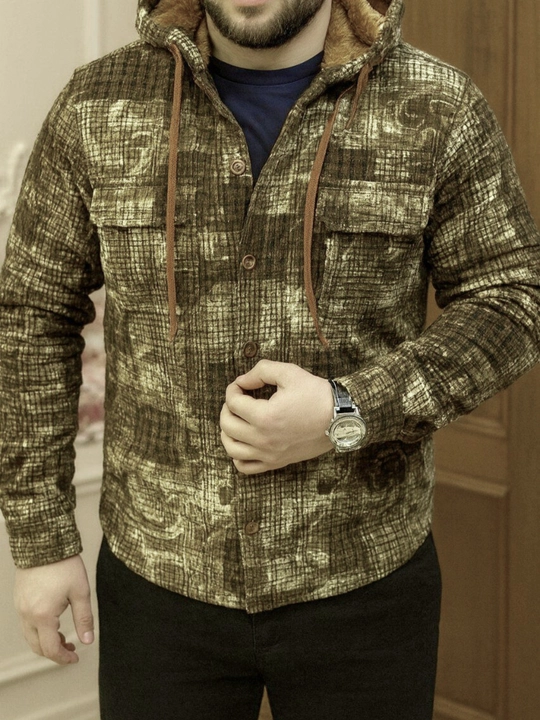 Внутри мех для мужчин рубашка куртка осень, зима