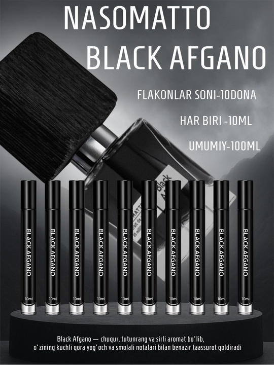 Мужской парфюм Black Afgano NASOMATTO, мужской аромат 100мл - 