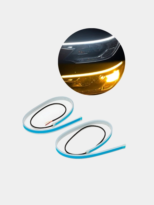 Avtomobil faralari uchun svetodiodli Led tasma, 60 sm, 2 dona unversal