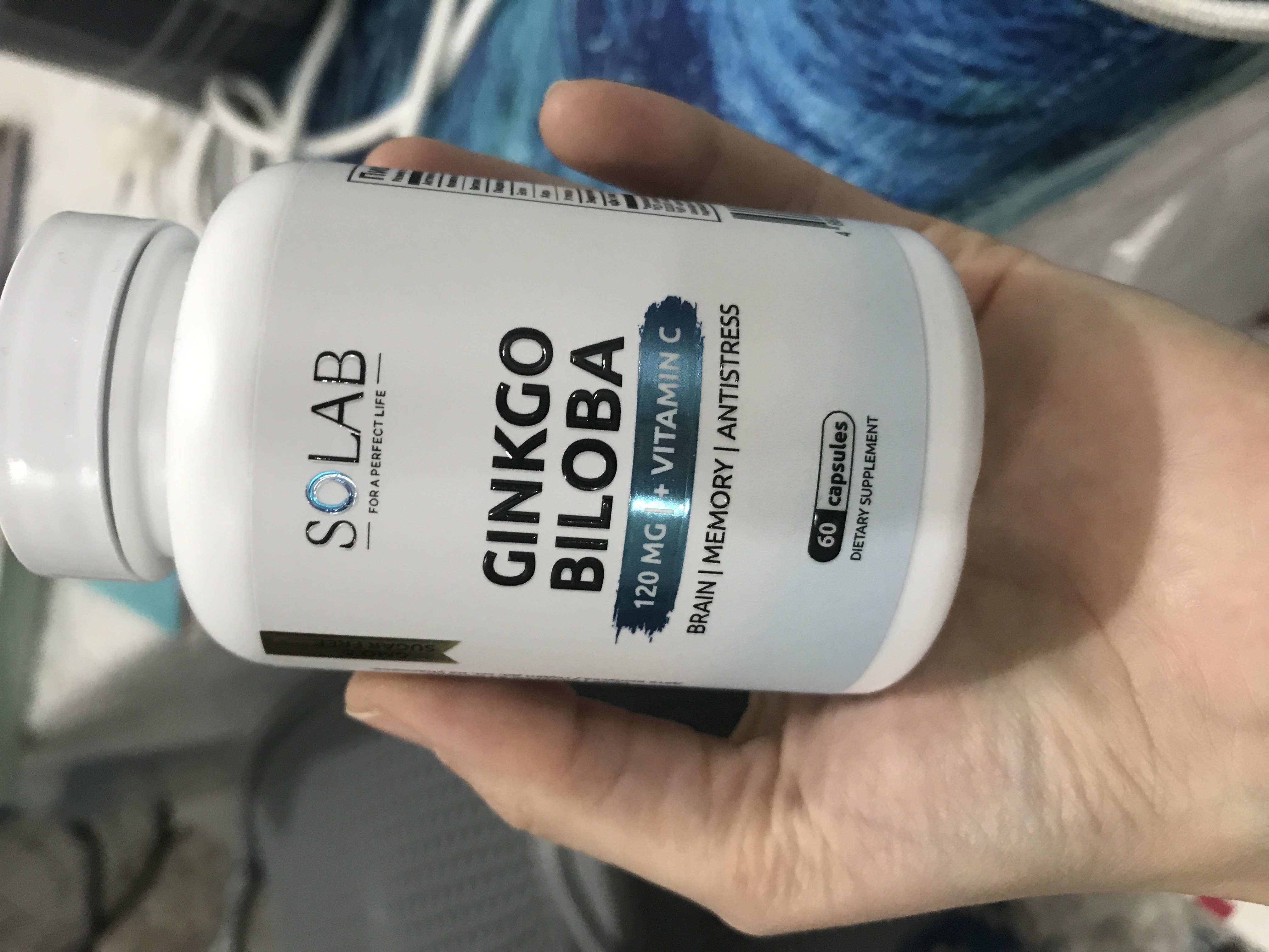 Ginkgo Biloba + C vitamini, SOLAB, 60 kapsula