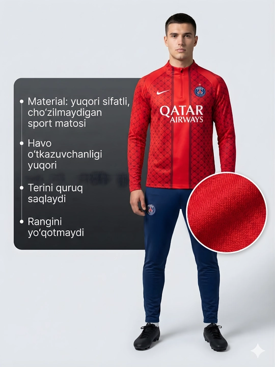 Futbol mashg‘ulot formasi — professional sportchilar uchun, sport kostyumi
