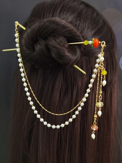 Китайская палочка-шпилька для волос — MOLLISS-KANZASHI2-КРАСН