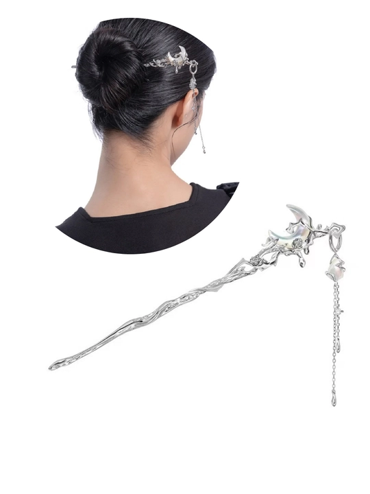 Soch uchun xitoycha tayoqcha-shpilka, turmaklash tayoqchasi, to‘g‘nog‘ich, kanzashi - 