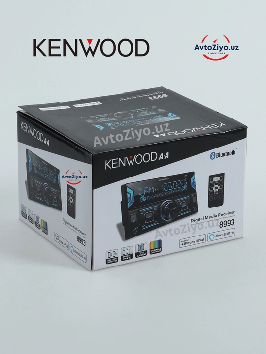 Автомагнитола Kenwood 2 DIN с Bluetooth, авто магнитола, USB AUX, подсветки, пульт