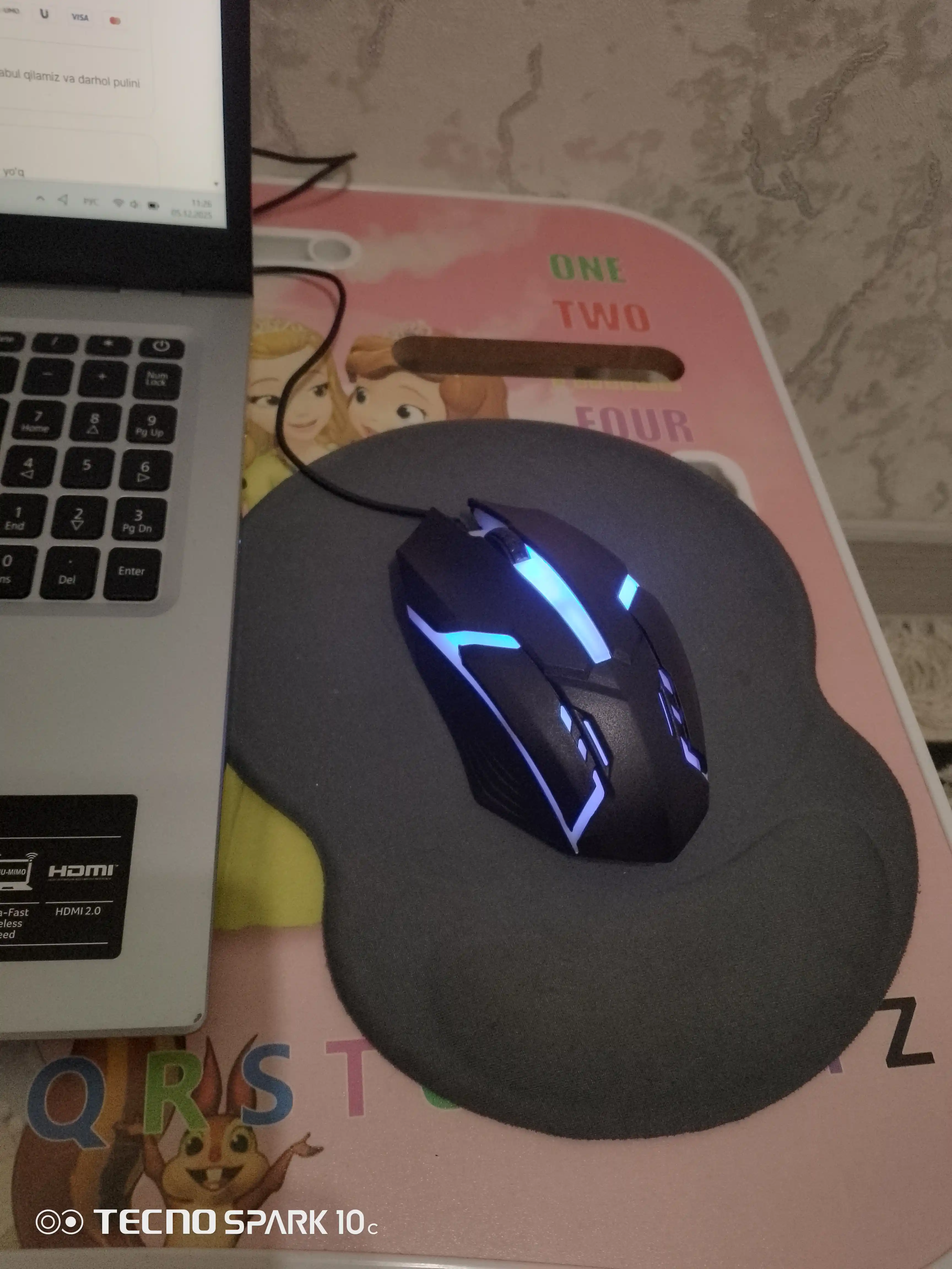 Simli, simsiz sichqoncha, o‘yin uchun, kompyuter va noutbuk uchun, Bluetooth, +2.4G