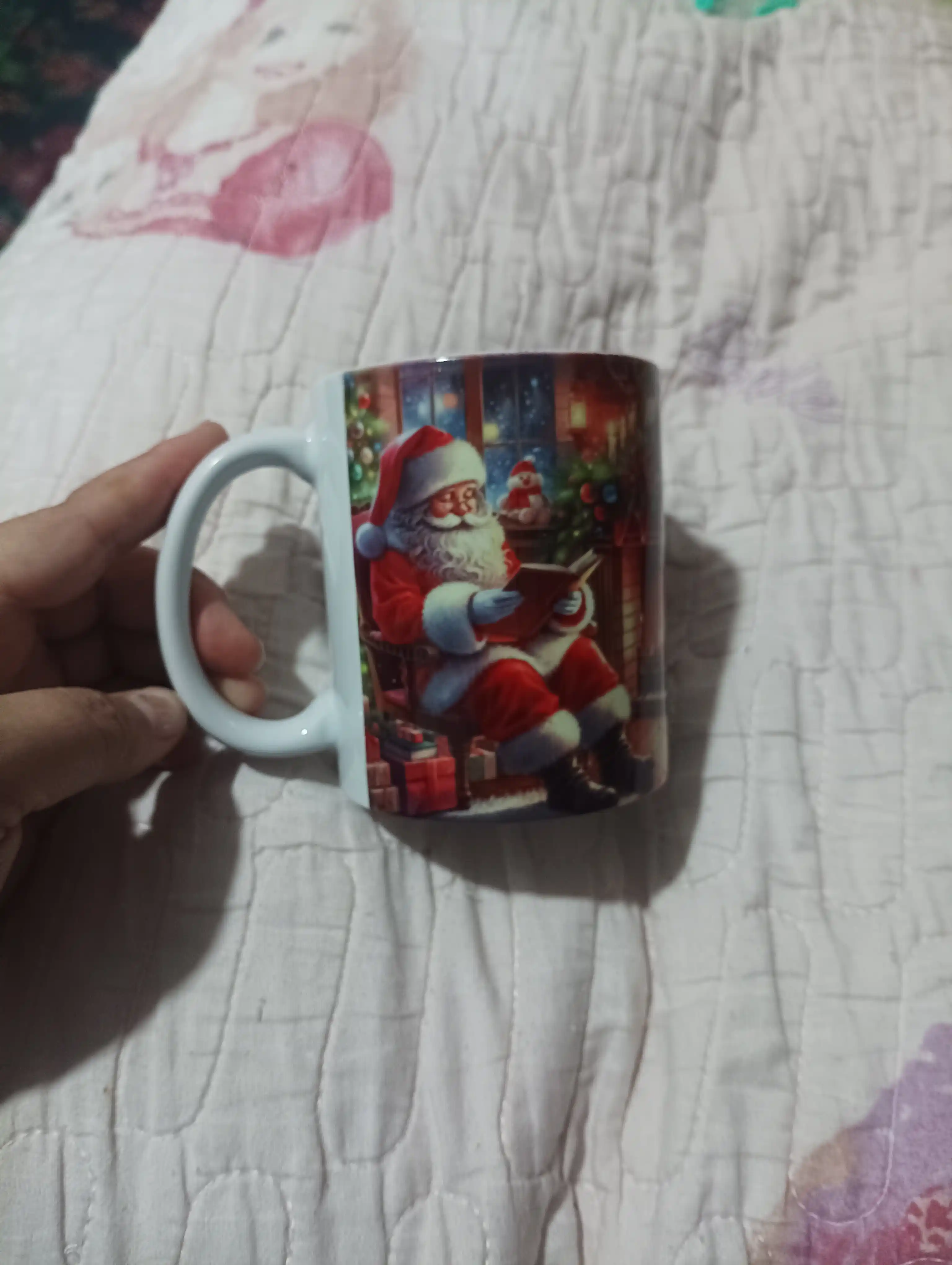 Bosma krujkalar, qish fasli printlari bilan sovg'a uchun, choy va kofe uchun