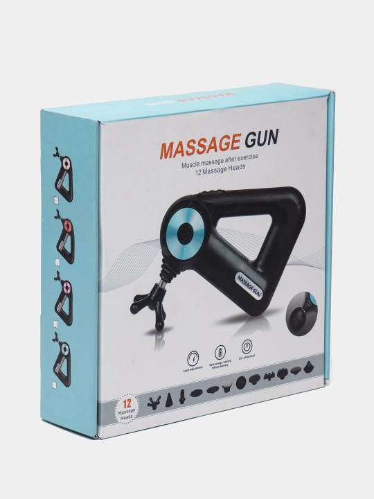 Массажер для тела Massage Gun BLD-8890, 12 насадок