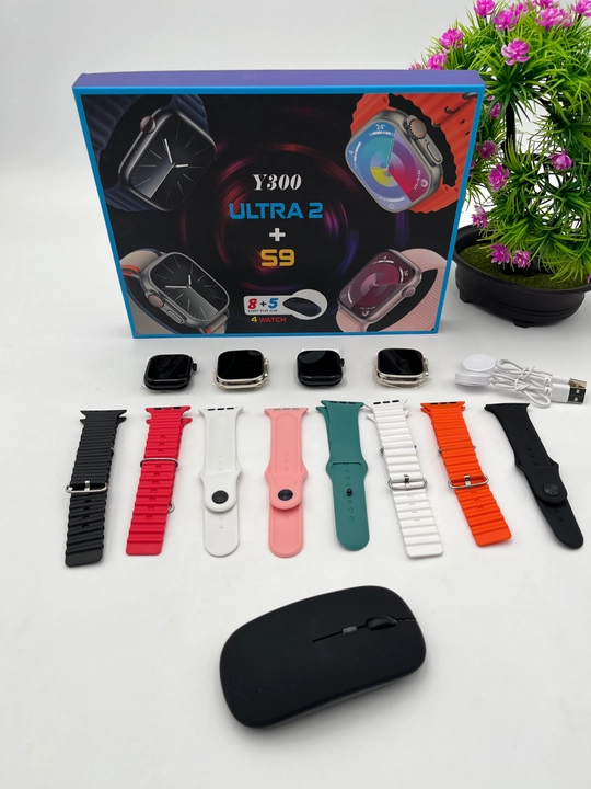 Smart Watch Ultra и Smart Watch 10, наушники Pods 2, ремешки 8–10 штук