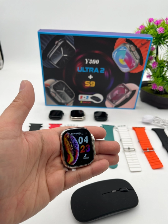 Smart Watch Ultra и Smart Watch 10, наушники Pods 2, ремешки 8–10 штук