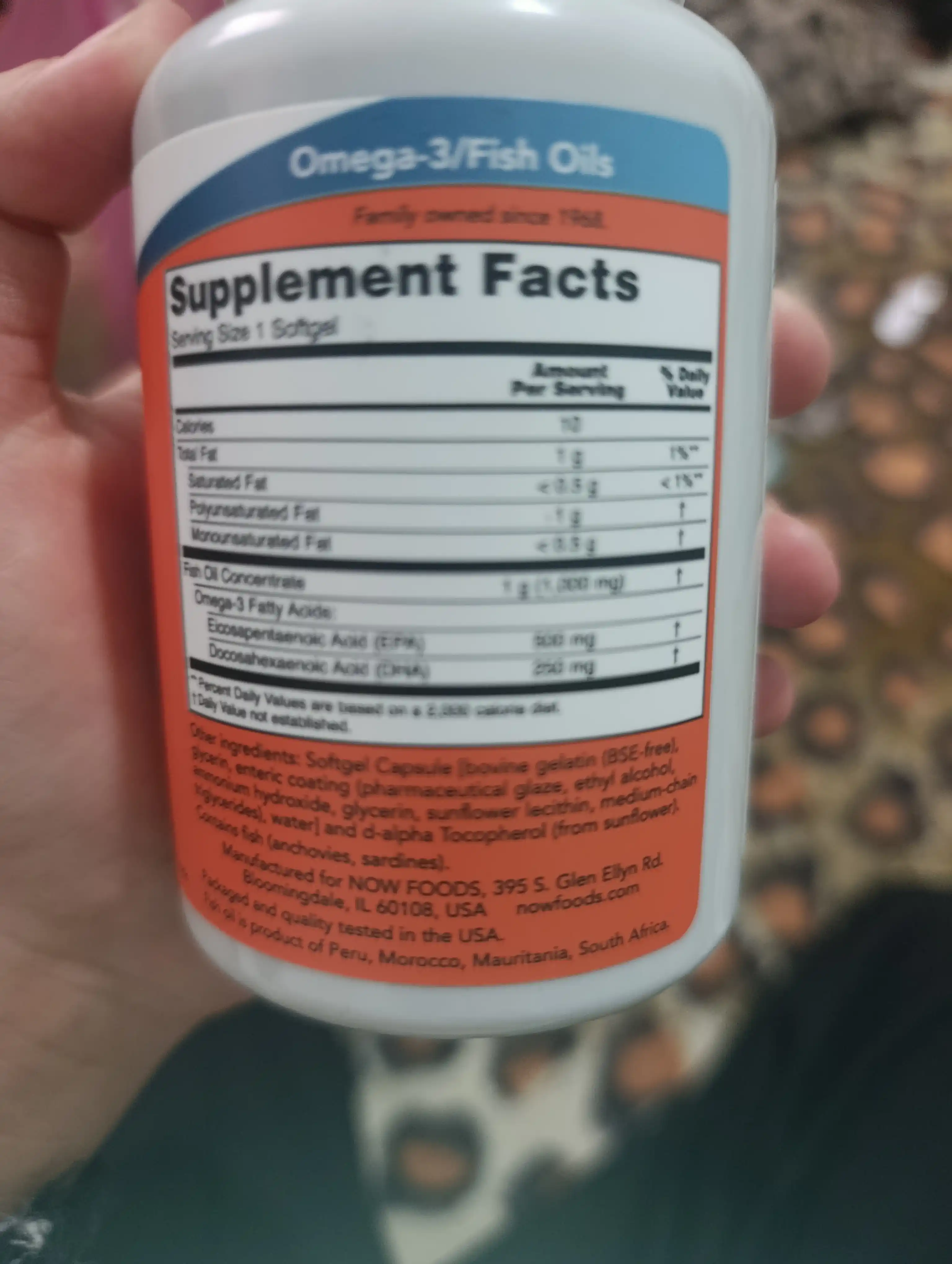 NOW Supplements, Ultra Omega-3, 500 EPA и 250 DHA, рыбий желатиновый капсула