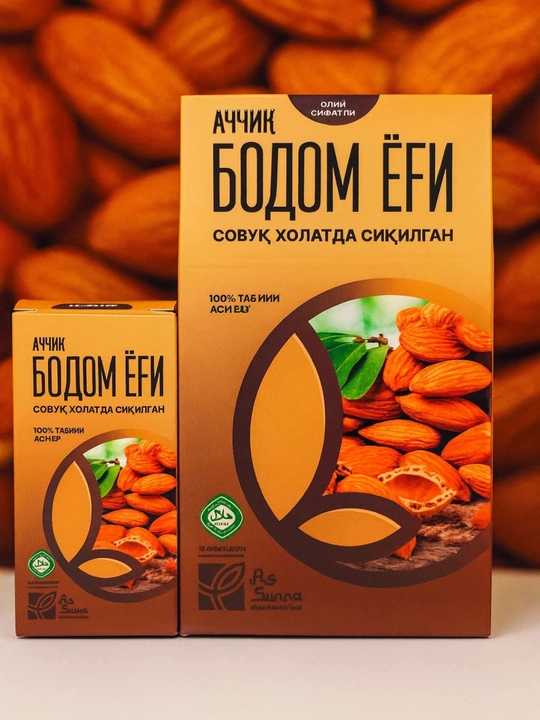 Achchiq bodom yog‘i, sovuq usulda olingan