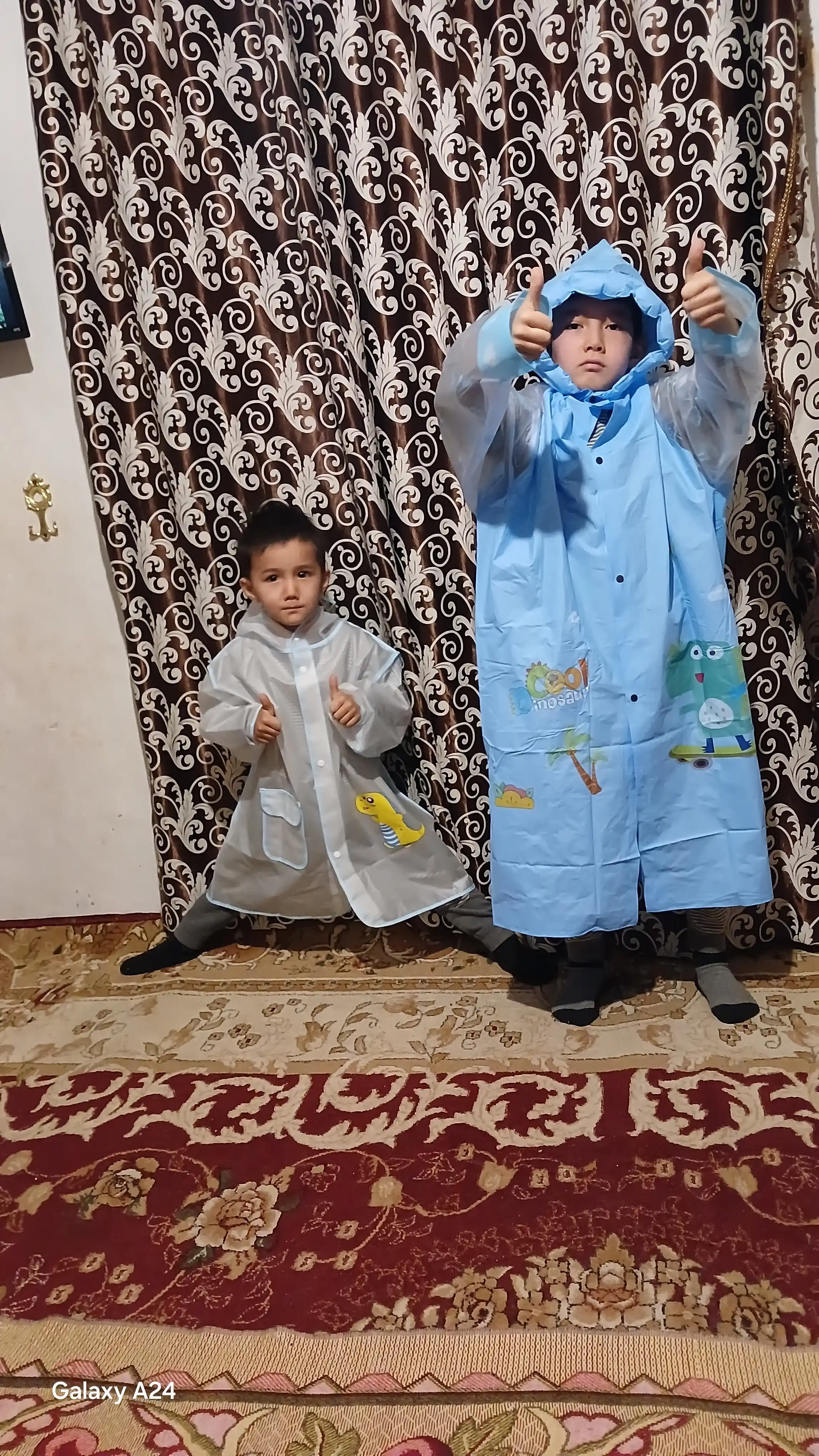 Дождевик детский, с капюшоном, для мальчиков и девочек, от 1 года до 7 лет