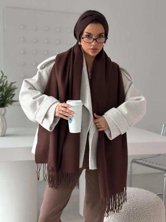 Ayollar qishki kashemir sharfi, qalin sharf, 180x70 sm