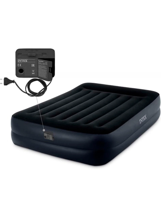 Надувная кровать Intex 64124 Pillow Rest Raised — комфортный сон и современный дизайн