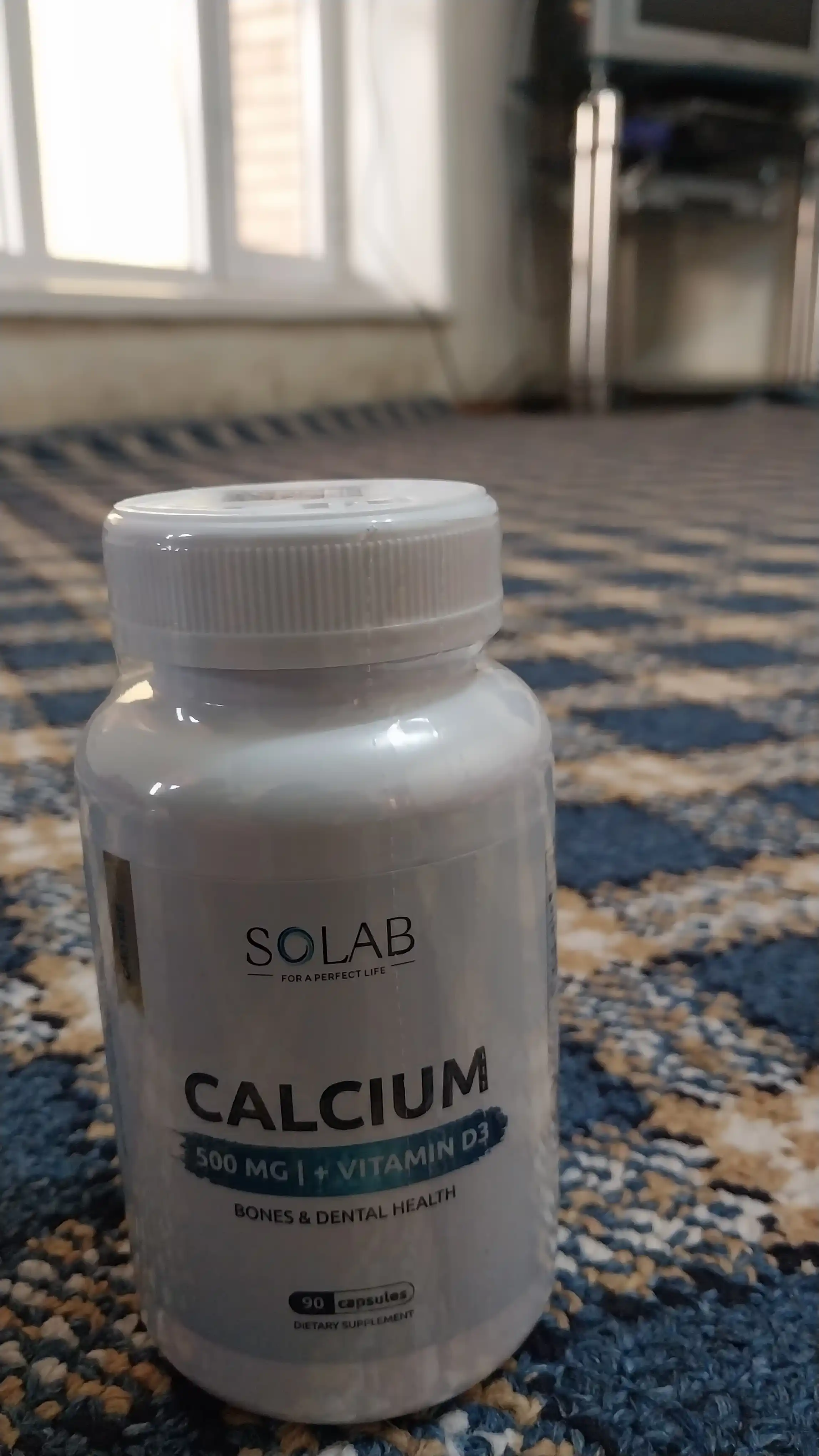 Kalsiy + Vitamin D3, SOLAB, 90 kapsula