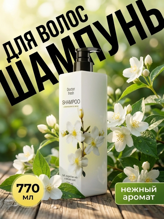 Doctor Fresh Shampuni, 770 ml, barcha soch turlari uchun mos