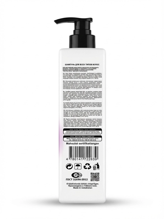 Doctor Fresh Shampuni, 770 ml, barcha soch turlari uchun mos