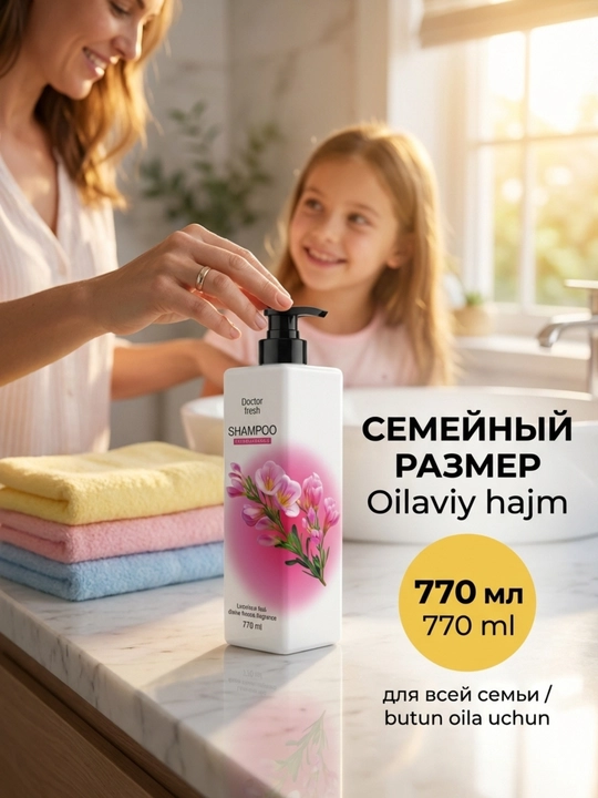 Шампунь Doctor Fresh, 770 мл, подходит для всех типов волос