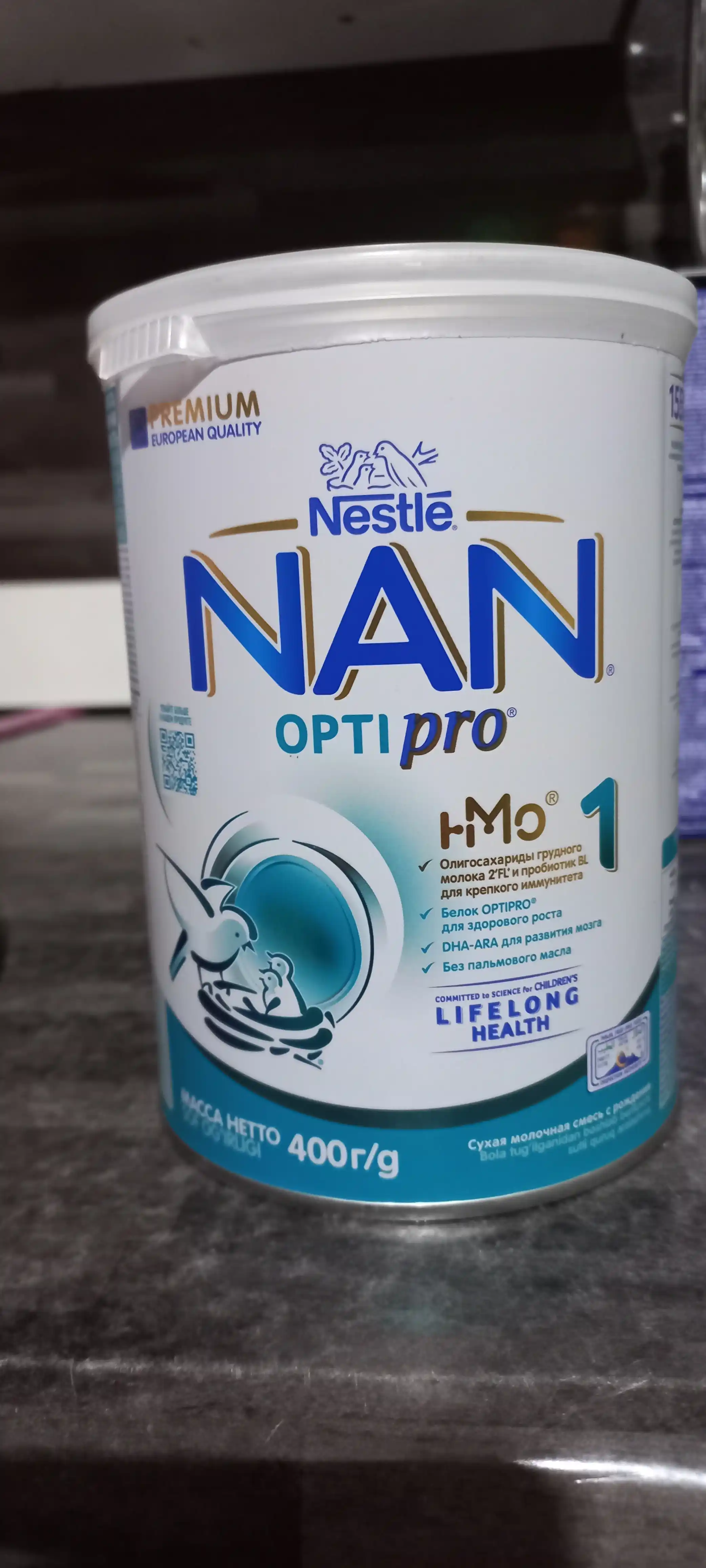 Nestle Nan Optipro aralashmasi 1 tug'ilgandan beri, 400 gr