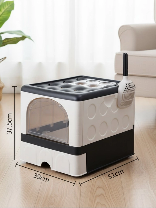 Лоток для кошек, Универсальный закрытый лоток-туалет для кошек, с совком и дезодорантом
