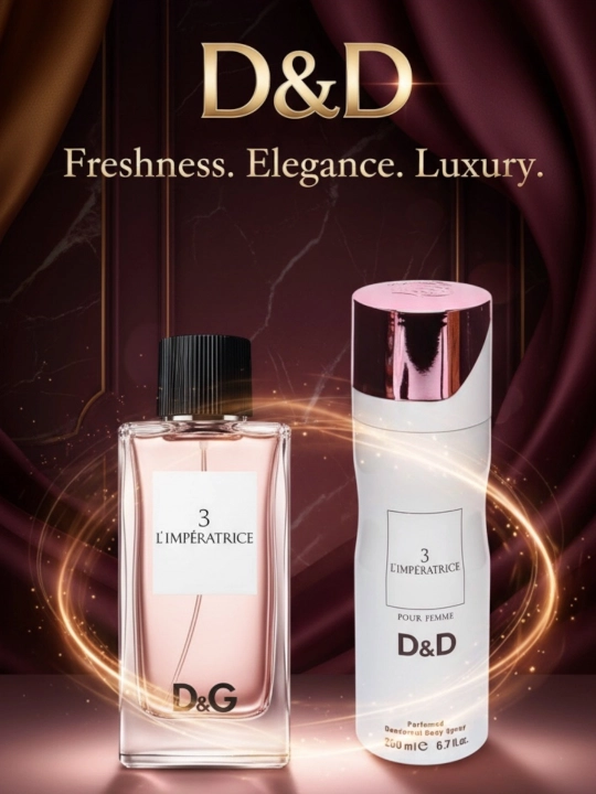 Dolce gabbana, D&G, Ayollar uchun parfyumeriya to'plami, D&Gatir 100 ml, dezodarant 200 ml