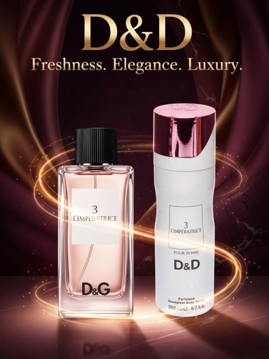 Dolce gabbana, D&G, Ayollar uchun parfyumeriya to'plami, D&Gatir 100 ml, dezodarant 200 ml