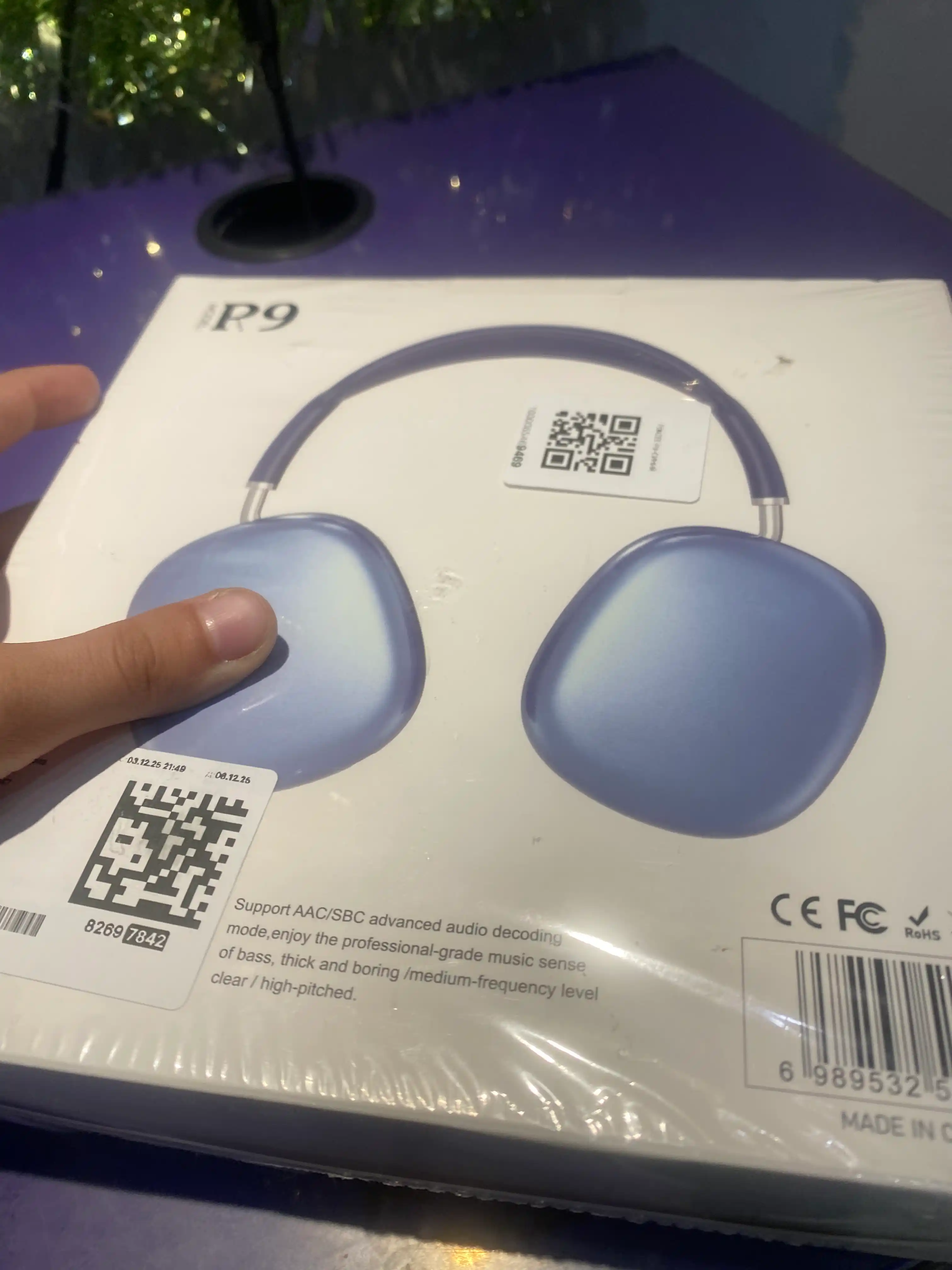 Simsiz Bluetooth quloqchinlar P9, toliq o'lchamli bluthooth naushnik