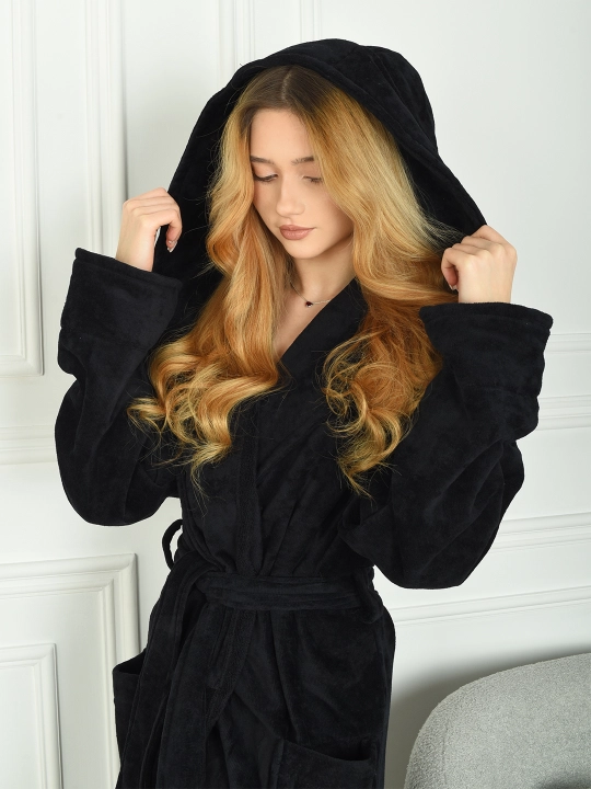 Банный халат махровый FORRIS HOME 100% хлопок, женский, мужской, для бани, сауны и спа