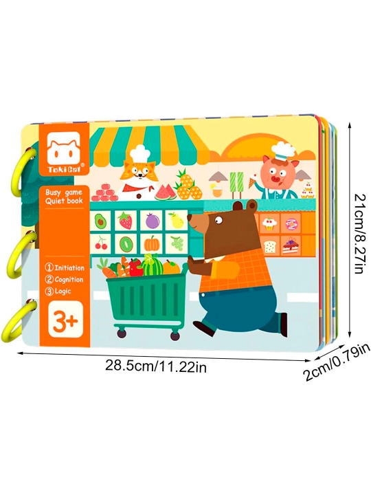 Развивающая Busy Book – 30 страниц, 180+ элементов, 3+