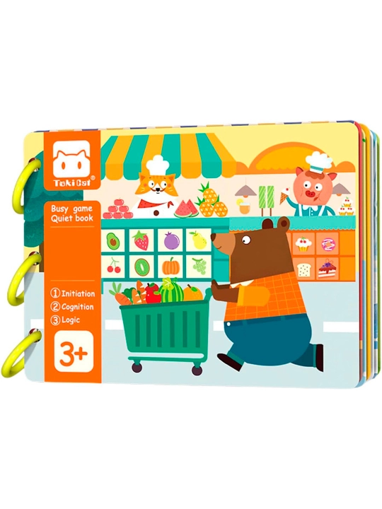 Развивающая Busy Book – 30 страниц, 180+ элементов, 3+
