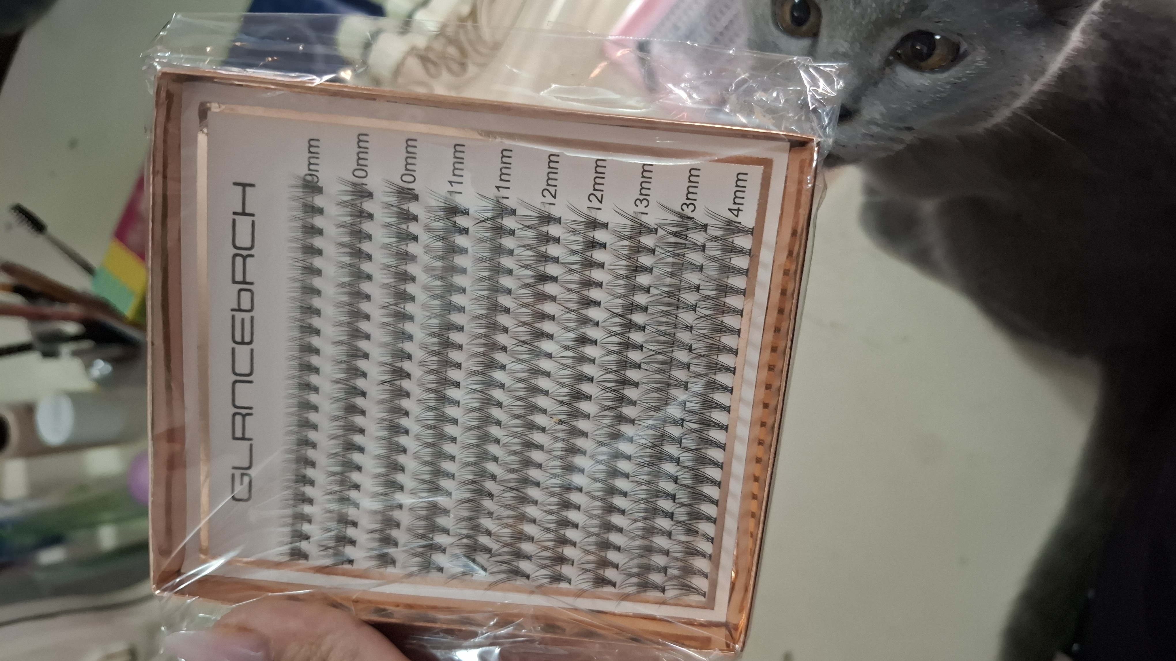 Ресницы в упаковке GLANCEBACH Multi pack/lengthening wisps lash extensions effect