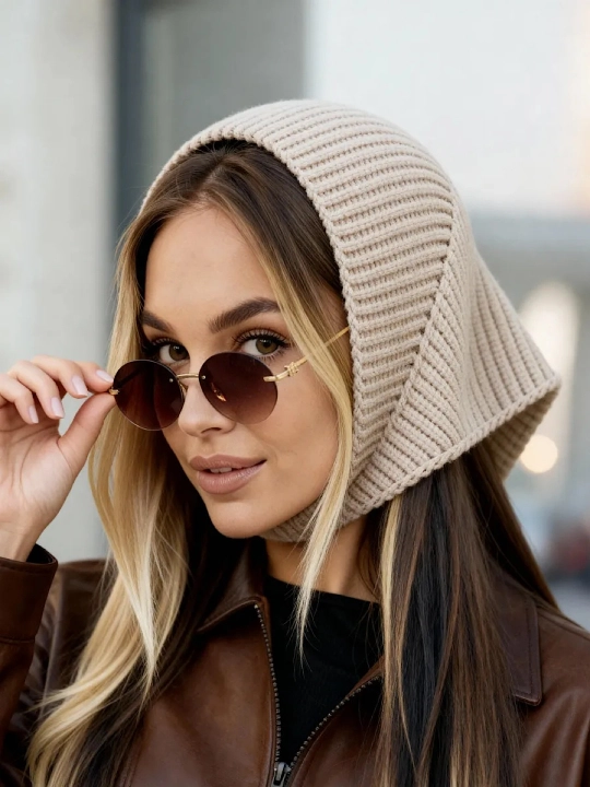 Kosinka, qishki bandana, yumshoq issiq qalpoq, qalin beret, sharf, ayollar va qizlar uchun